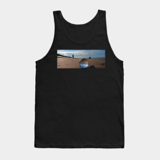 Dog walker through a lensball Tank Top